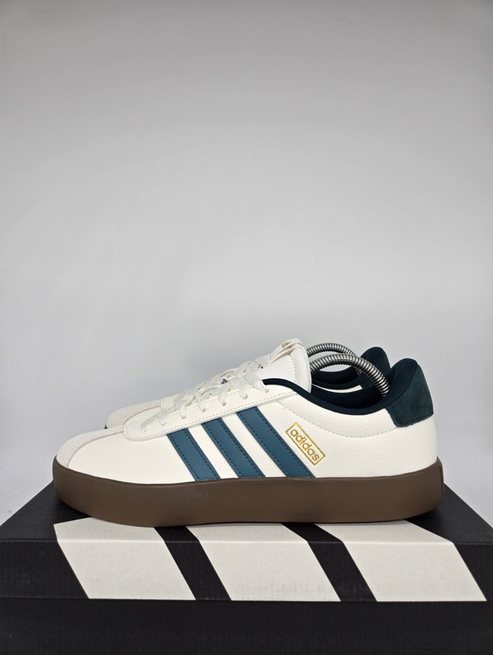 adidas Men's VL Court 3.0 JR8635 White Teal Shoes Size 11.5 New